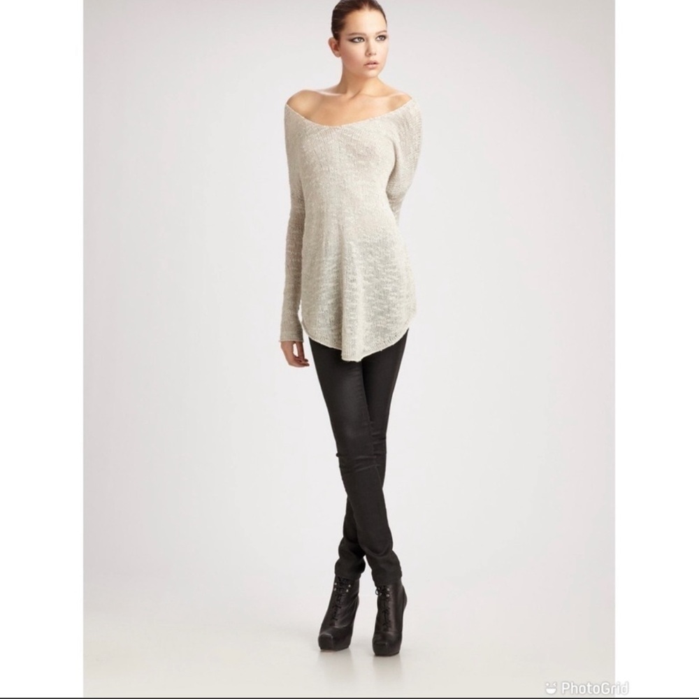 Helmut Lang silk Slub  Irregular Sweater M